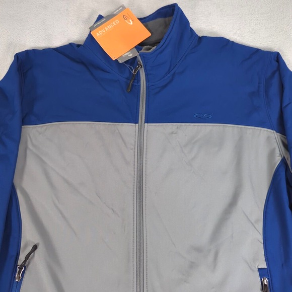 Champion Jacket Mens XXL Blue Blue Pocket Full-Zip Softshell Water Resistant NWD - Picture 2 of 10